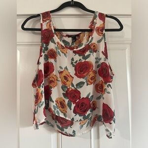 Lightweight Floral Crop Top